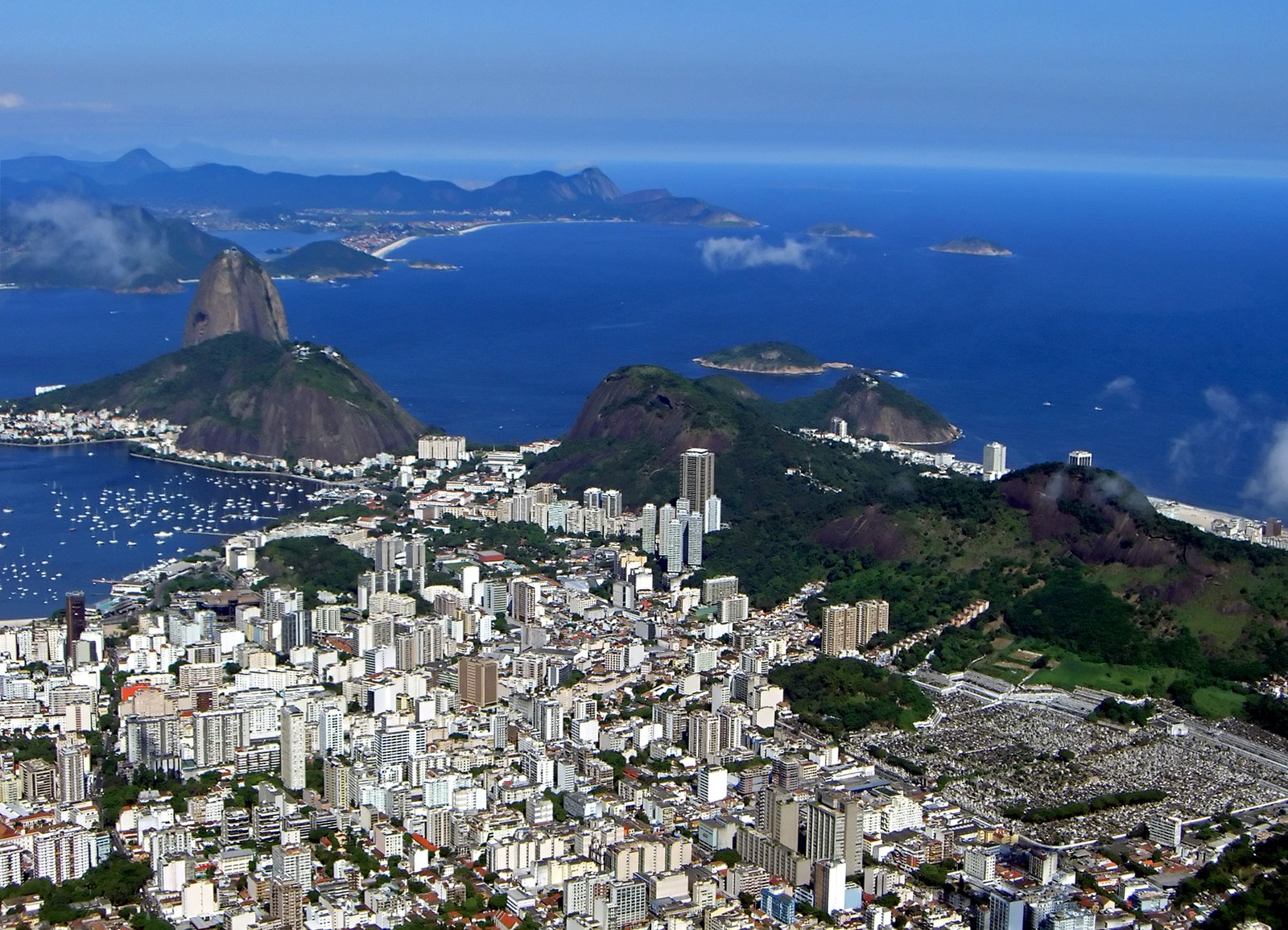Vista da cidade do Rio de Janeiro, sede do TCM RJ