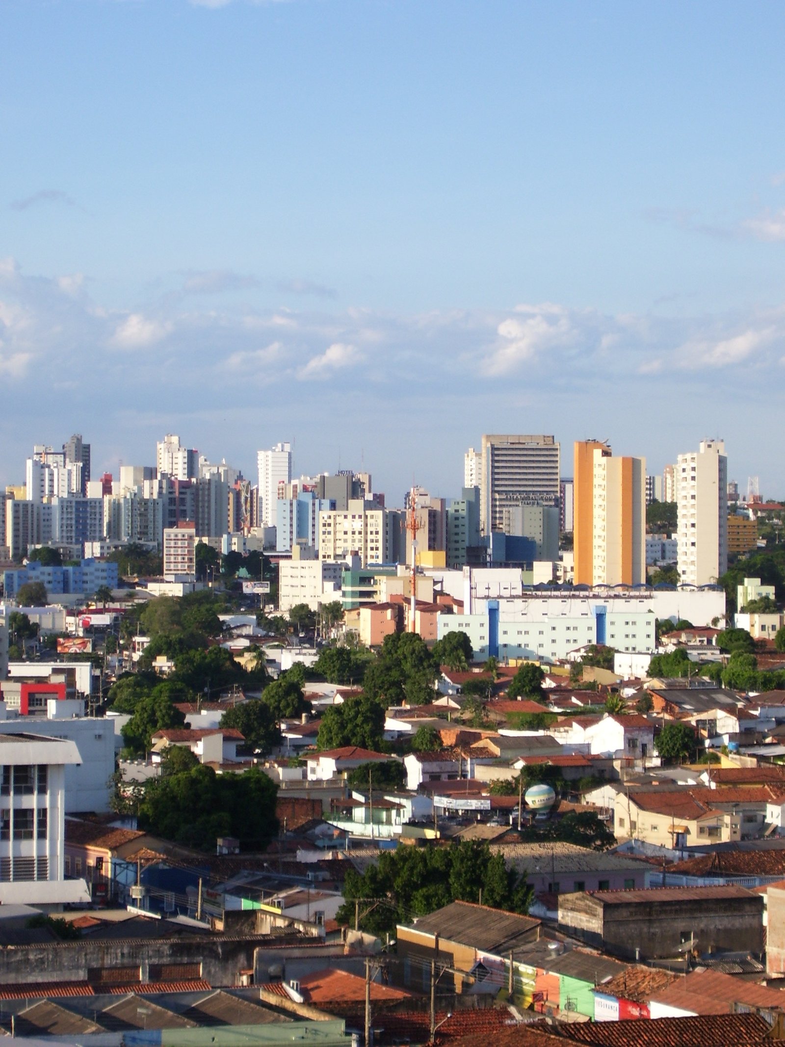 Vista da cidade de Cuiabá, Mato Grosso, sede do TRT da 23ª Região
